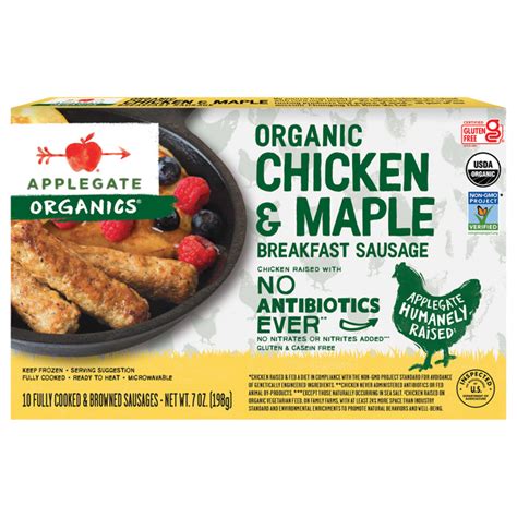 Save On Applegate Breakfast Sausage Chicken Maple Organic 10 Ct