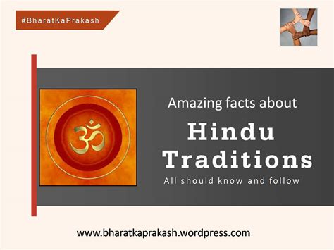 scientific reasons behind hindu traditions bharat ka prakash