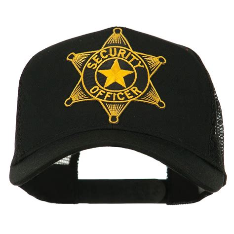 Security Officer Star Patched Mesh Back Cap Black Cb11nd504gb