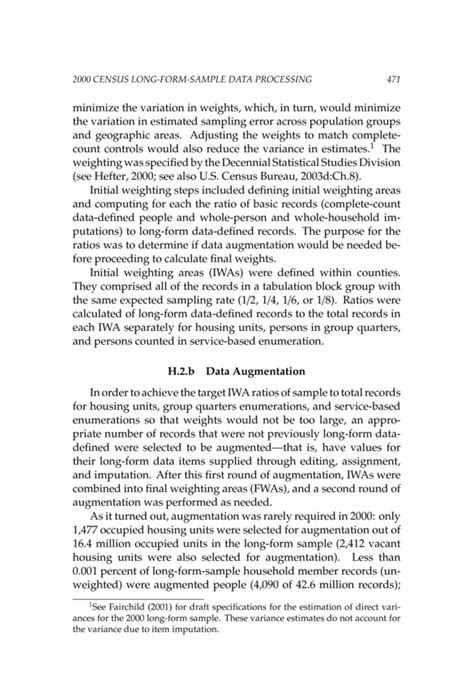 White americans are americans who identify as and are perceived to be white people.white americans constitute the historical and current majority of the people living in the united states, with 72% of the population identifying as white alone totalling 236,475,401 people and 75% identify white fully or multiracial totalling 246,234,076 people. Appendix H: 2000 Census Long-Form-Sample Data Processing ...