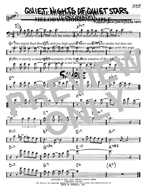Quiet Nights Of Quiet Stars Corcovado Sheet Music Direct