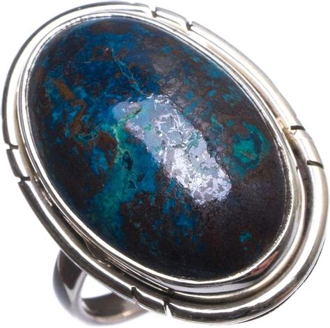 Natural Chrysocolla Handmade Mexican 925 Sterling Silver