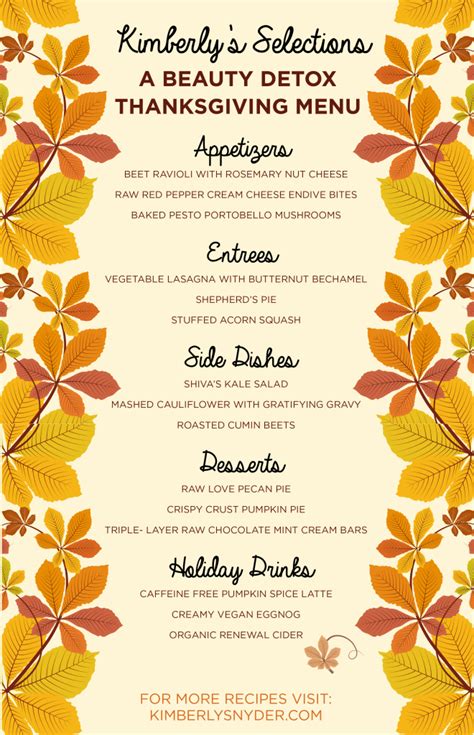 thanksgiving meal menus printing insights usa blog news and tips