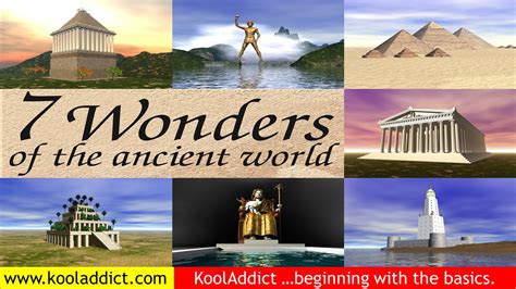 A global popularity poll announced seven provisional winners that outrank other splendid sights. Seven Wonders of the Ancient World (World History) - YouTube