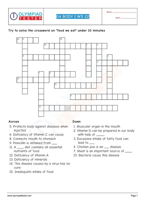 Free printable science worksheets for grade 4. Printable Crosswords For Year 4 | Printable Crossword Puzzles