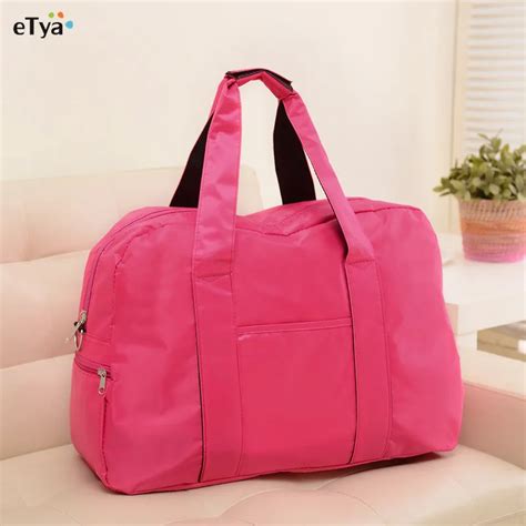 Fashion Big Capacity Women Travel Luggage Bag Folding Carry On Duffle Crossbody Bags Waterproof