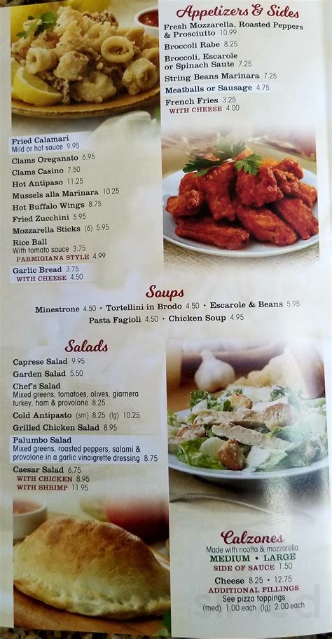 The restaurant is at the far end of a sprawling strip mall off laurel ave and route 35 on the hazlet side near the cold stone creamery. Palumbo Restaurant & Pizza menu in Holmdel, New Jersey