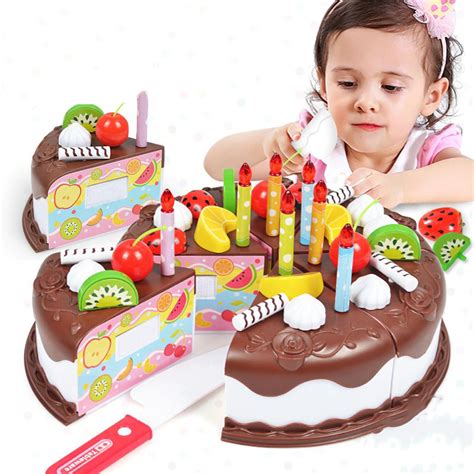 Pretend Birthday Cake Toy For Kids 37pcs
