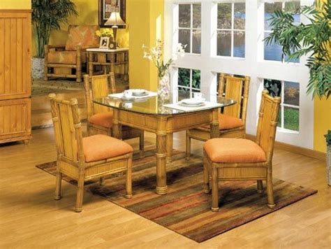 It can be used in a dining or living room. Bamboo Dining Set, All Natural Bamboo from Rattan ...
