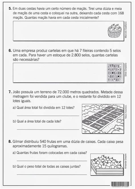 Problemas Envolvendo As Quatro Operações 4 Ano