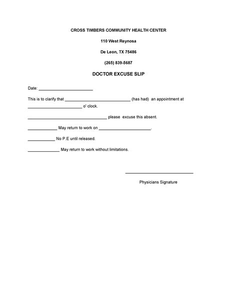The Benefits Of Having A Doctors Note Pdf Free Sample Example