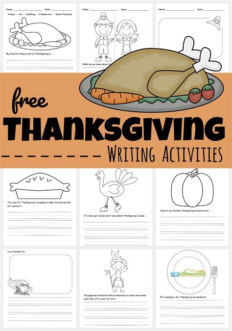 Free Printable Thanksgiving Writing Activities