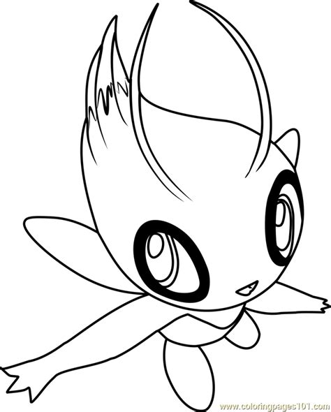 Celebi Pokemon Coloring Page For Kids Free Pokemon Printable Coloring