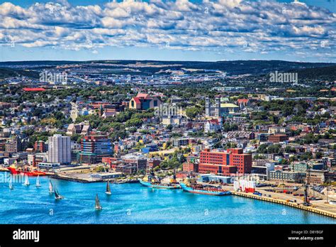 View Of Saint Johns Harbour From Signal Hill Newfoundland Canada