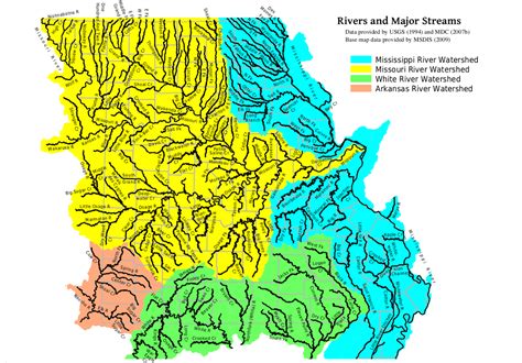 Mohap Missouri Major Rivers Map