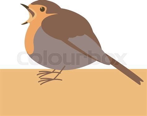 Robin Bird Vector Illustration Stock Vector Colourbox