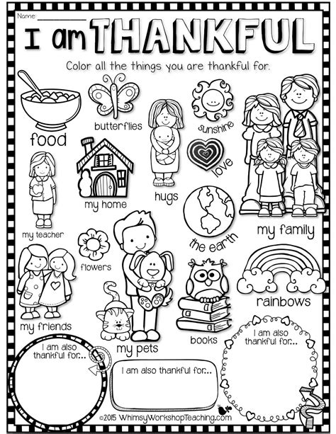Free Printable I Am Thankful For Coloring Pages Printable Templates Free