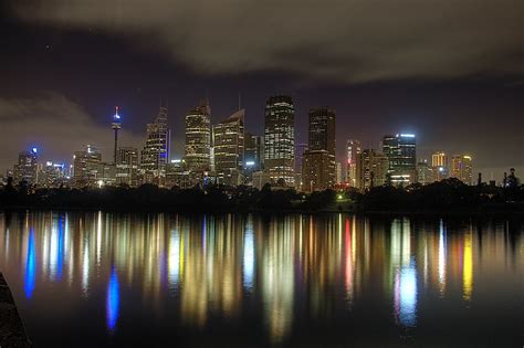 My City Of Sydney Sydney City Skyline At Night Long Expos Flickr