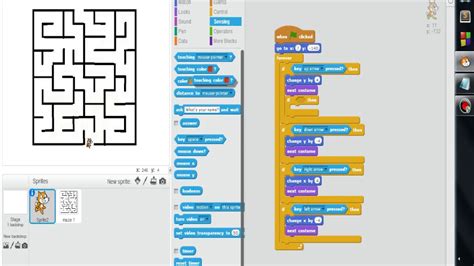 Scratch 2 0 How To Make A Maze Game Youtube