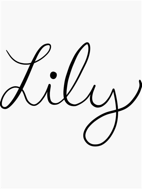 Lily Name Sticker Sticker By Lilybelle2006 Name Stickers Tattoos