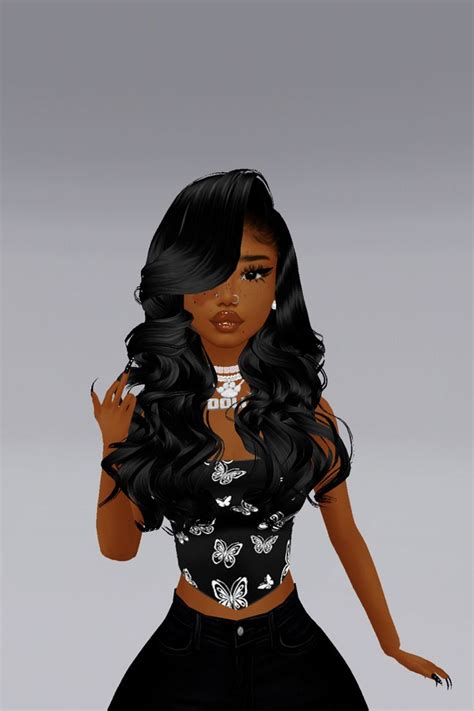 Imvu Avi In 2021 Black Girl Cartoon Black Girl Art Curly Hair Cartoon