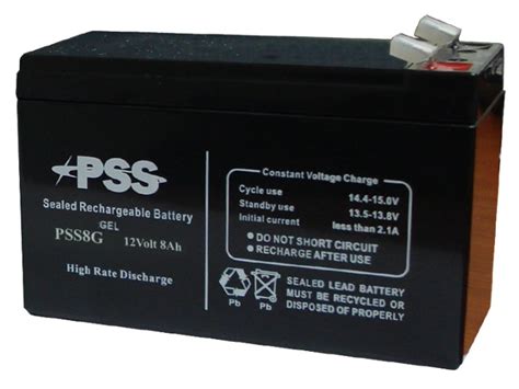 Specification Sheet Buy Online Pss8g Pss Battery Gel 12 Volt 8 Ah