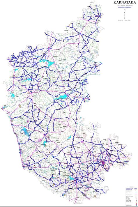 Road map of karnataka showing the major roads, district headquaters, state boundaries etc. Road Map Karnataka • Mapsof.net