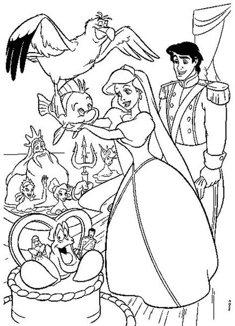 Disney Princess And Animals Coloring Pages To Kids