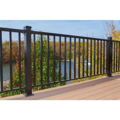 Ez Handrail 6 Ft X 36 In Textured Black Aluminum Baluster Railing Kit