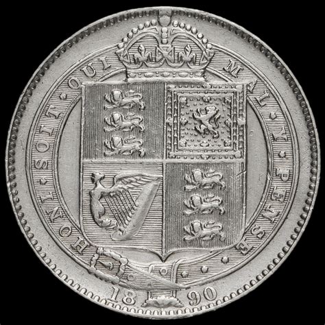 1890 Queen Victoria Jubilee Head Silver Shilling Gvf