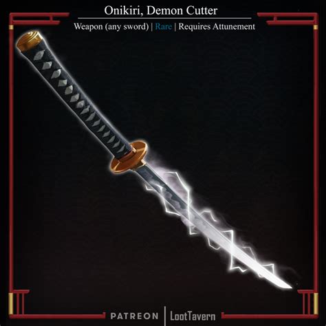 Weapon Onikiri Demon Cutter Loottavern Katana Dungeons And