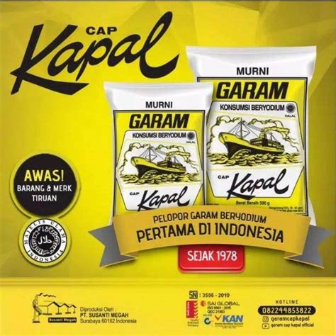 Garam Beriodium Cap Kapal Kemasan 250 Gram Lazada Indonesia