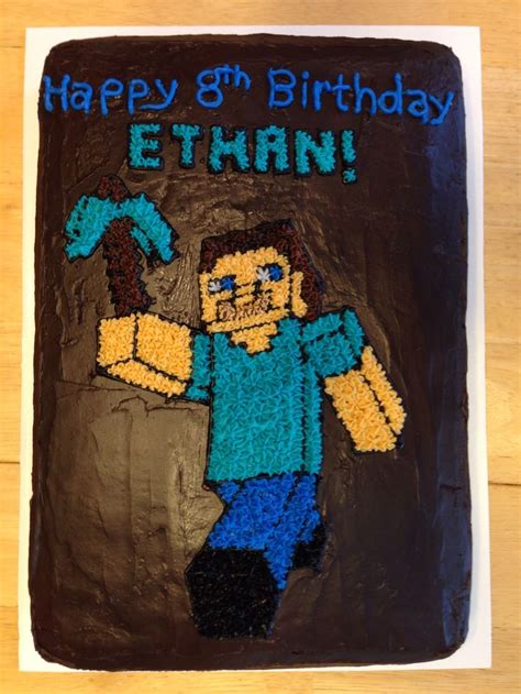 Minecraft Steve Cake Minecraft Birthday Minecraft Steve Cake Birthday