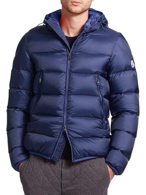 Lyst Moncler Chauvon Hooded Down Jacket In Blue For Men