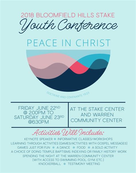 Youth Conference 2018 Bloomfield Hills Michigan Stake