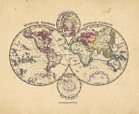 El Mapa Del Mundo 1860 Tamaño Completo Ex