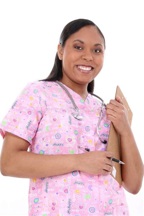 Beautiful Pediatric Nurse In Scrubs Stock Photo Image Of Friendly