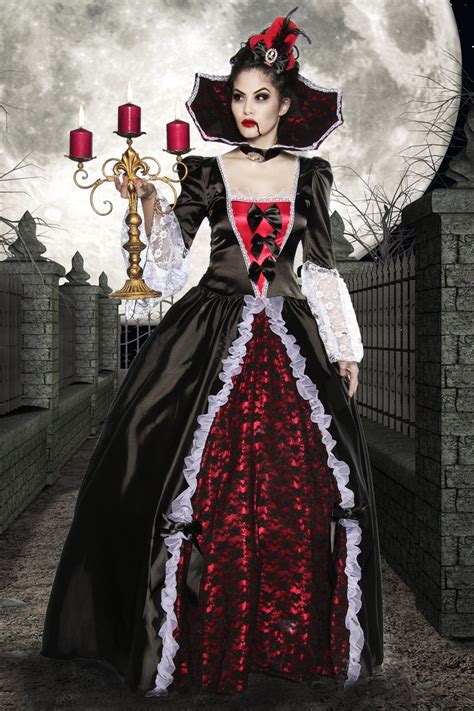 Vampire Queen Medieval Renaissance Dracula Halloween Gown Fancy Dress