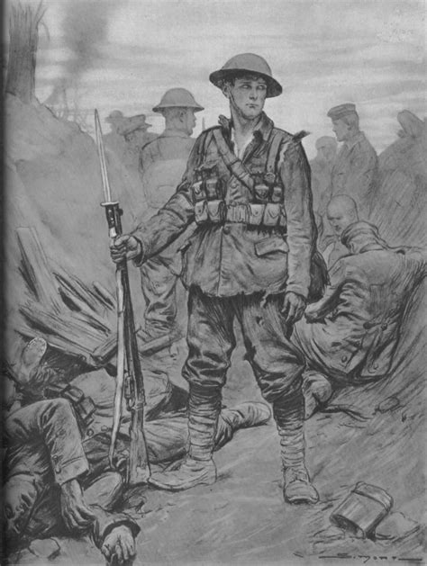 World War 1 Soldier Drawing
