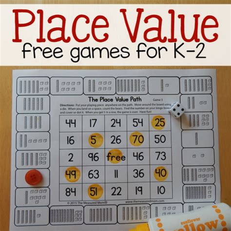 free place value games for k 2 the measured mom