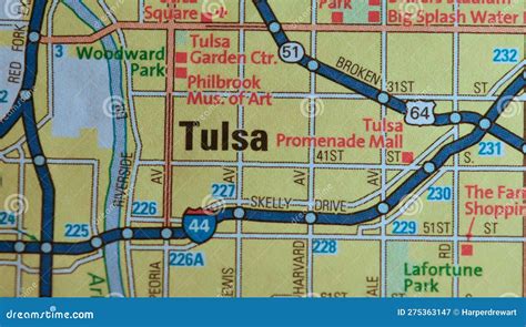 Imagen Del Mapa De Tulsa Oklahoma Imagen De Archivo Imagen De