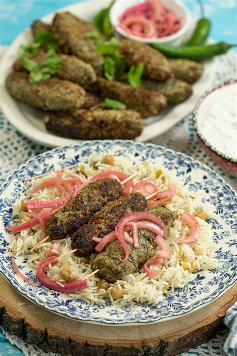 Spicy Ground Beef Kebabs With Rice Pilaf Dimitras Dishes
