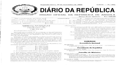 Diário Da República De Angola 2019 Pdf Novo Irt Isenta Salarios Ate