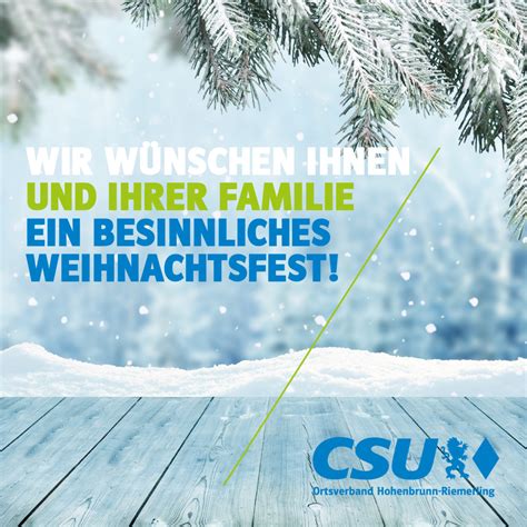 Frohe Weihnachten 2021 Csu Ortsverband Hohenbrunn Riemerling