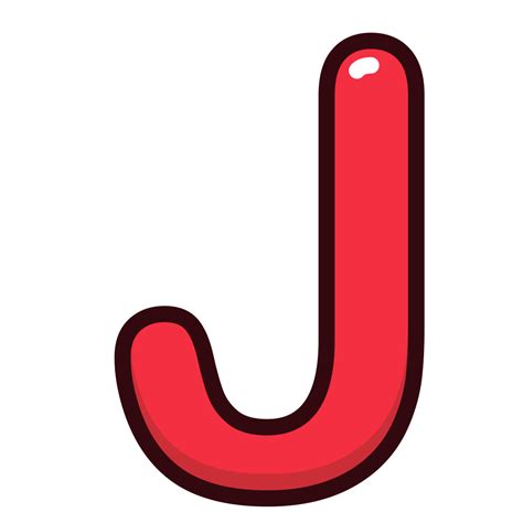 J Letter Red Alphabet Letters Icon Free Download