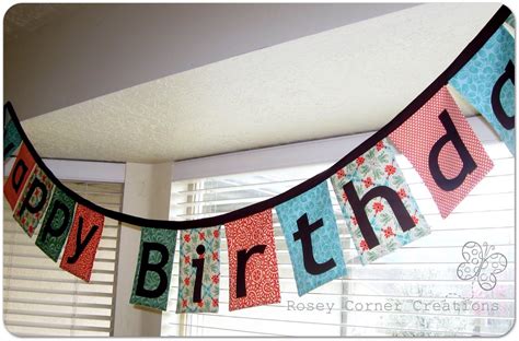 Fabric Square Banner Fabric Birthday Banner Fabric Squares