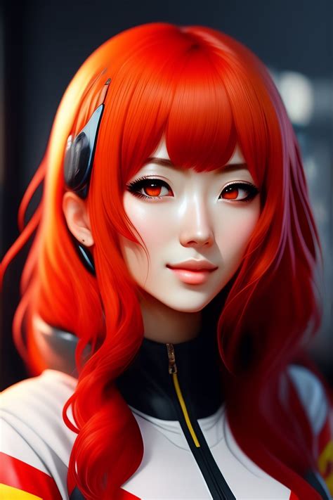 Lexica Realistic Anime Girl With Red Hair Similar To Asuka From