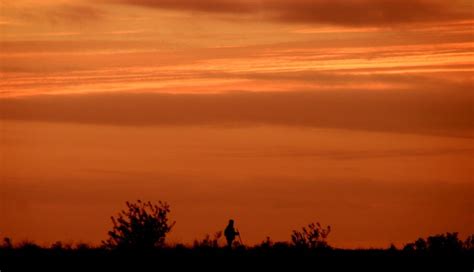 Dark Orange Sky At Sunset Free Image Download