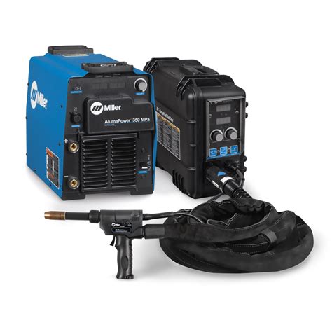 Miller Alumapower 350 Mpa Mig Welder Feeder And 25 Ft Pistol Gun For