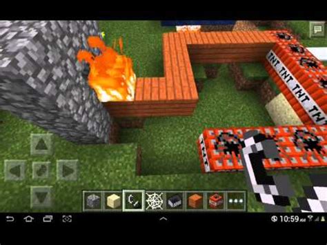 Instead of tnt, you could make a dirt block move when stepped on, causing them to fall into a deep lava pit! How to make a a cool tnt TRAP in minecraft pe!!! - YouTube